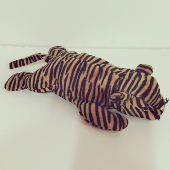 Ty Beanie Babies Dark Version Stripes The Tiger 1st Generation with TyTags. - Picture 4 of 9